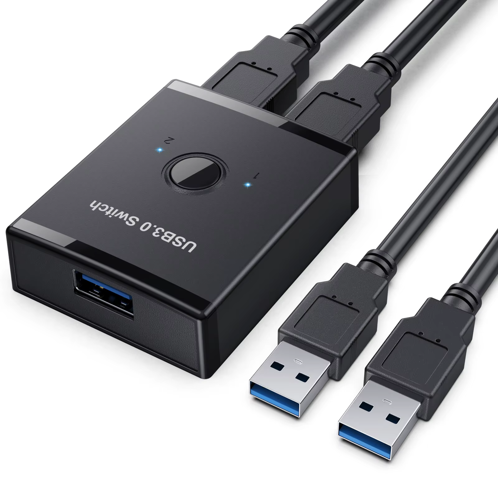 Commutateur USB3.0 1x2/2x1, Hub USB bidirectionnel, extension USB 3.0, contrôleur partagé pour clavier PC, souris, imprimante