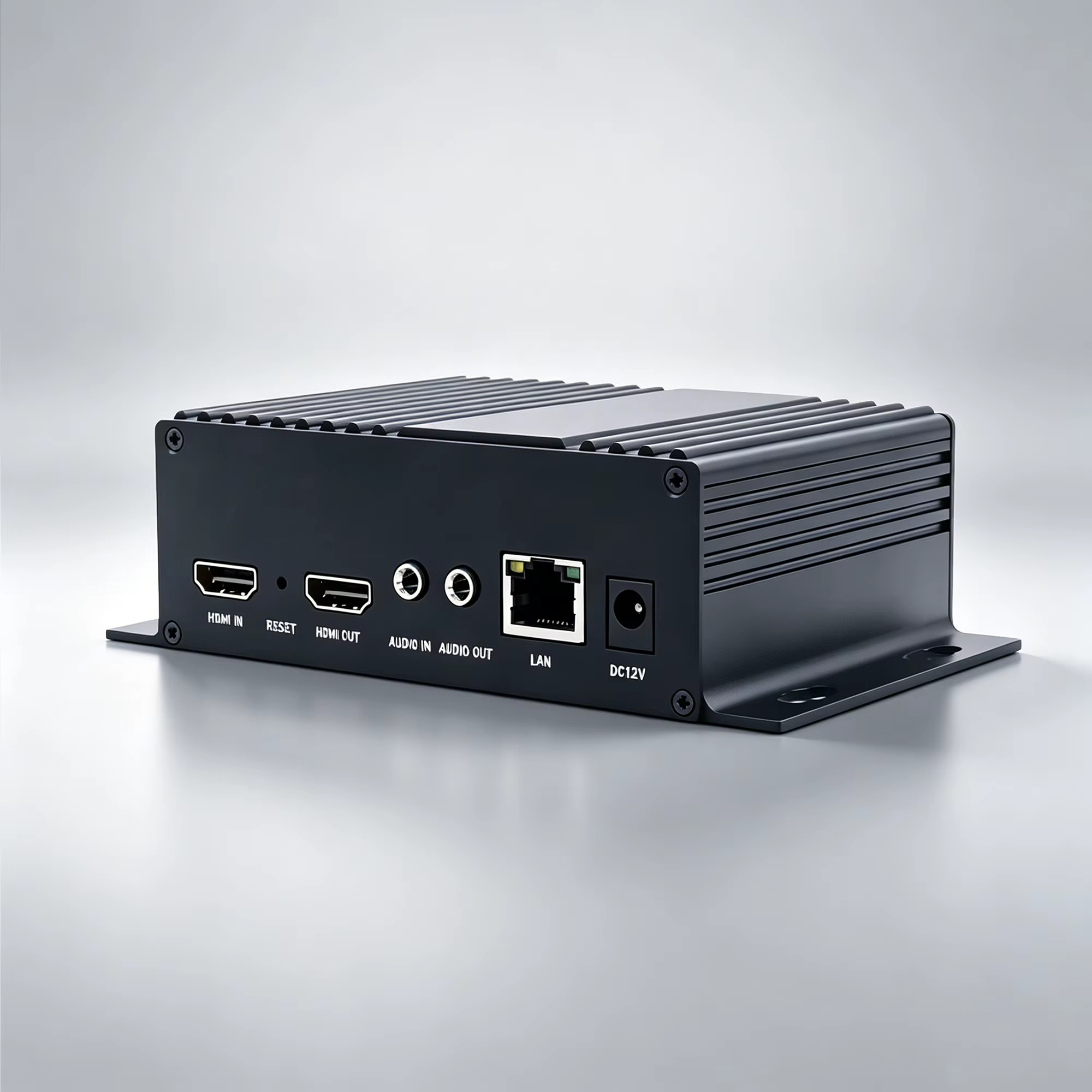 Codec vidéo HD H.265, encodeur-décodeur vidéo HD 4K vers IP, prend en charge la sortie HD en boucle ou la sortie HD décodée, écran OLED