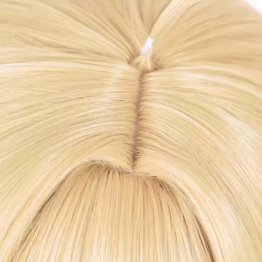 Perruque synthétique courte et lisse à tête de mulet
