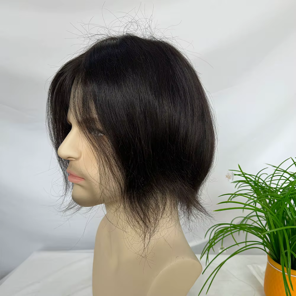 Perruque indienne en cheveux humains pour hommes