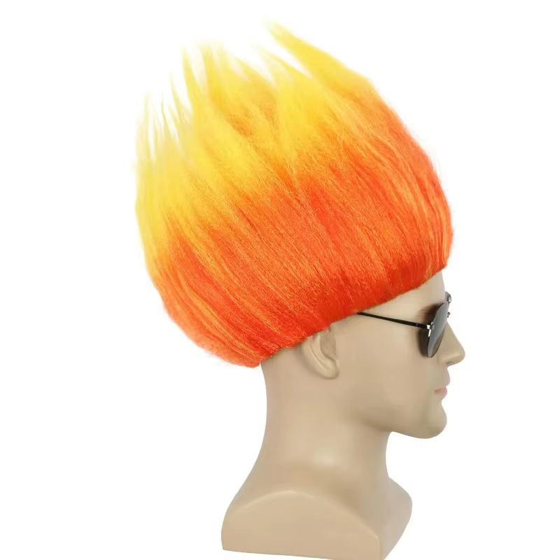 Perruque Anime Orange à Pointes