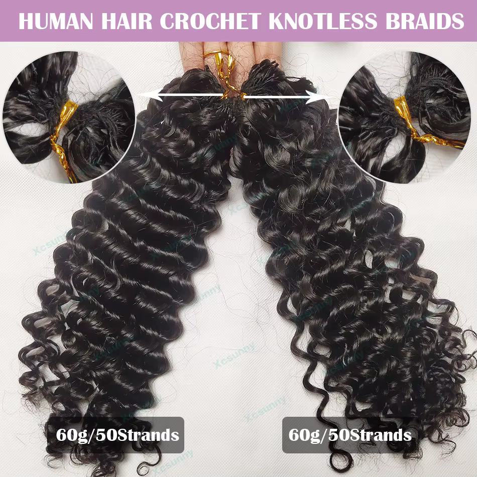 Extensions de cheveux humains bouclés au Crochet
