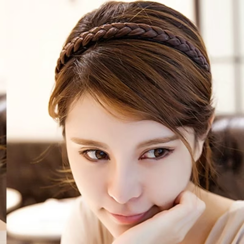 Nouvelles femmes Vintage perruque bandeaux tresses filles Style bandeau