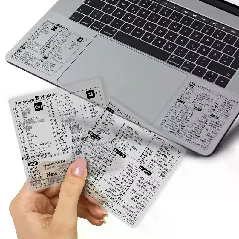 Autocollants de raccourcis en japonais pour Windows Excel, travail de bureau quotidien