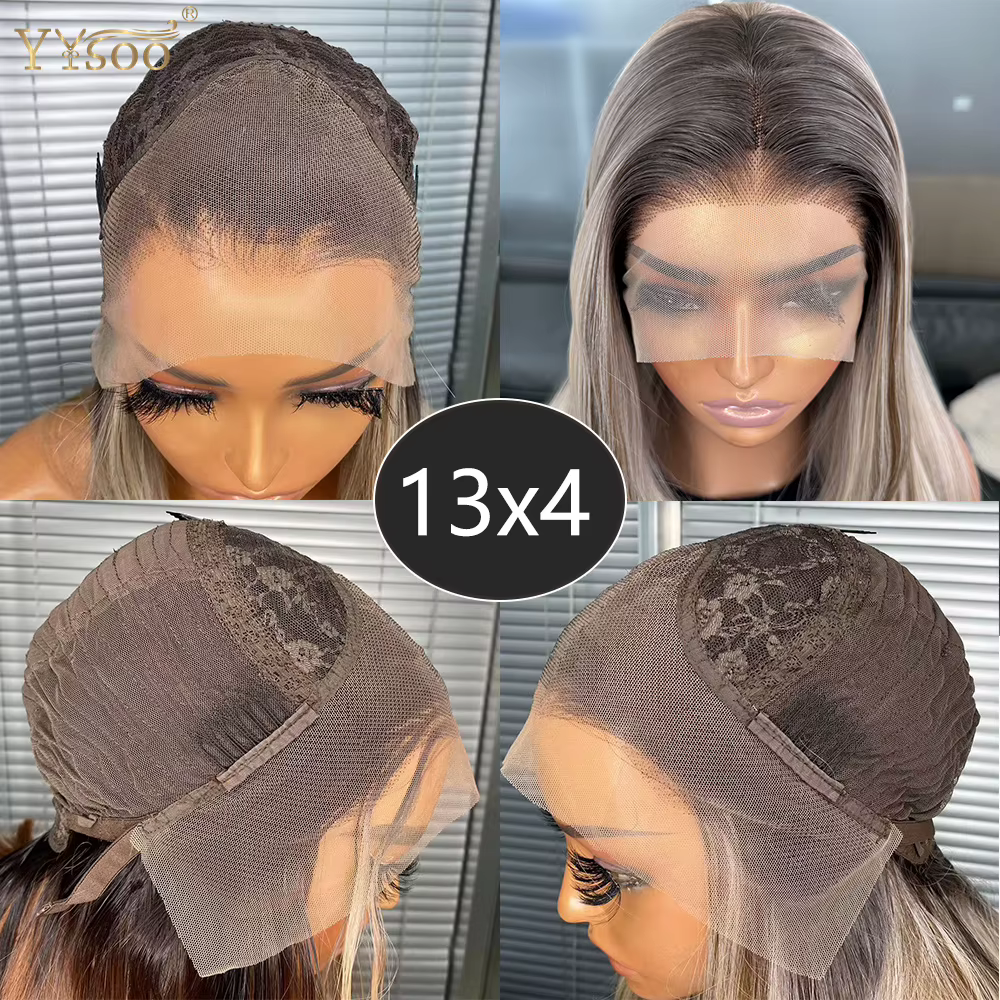 Perruque Lace Front Wig synthétique ondulée avec reflets ombrés