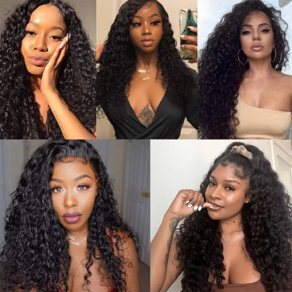 Extensions de cheveux à clipser effet vague d'eau