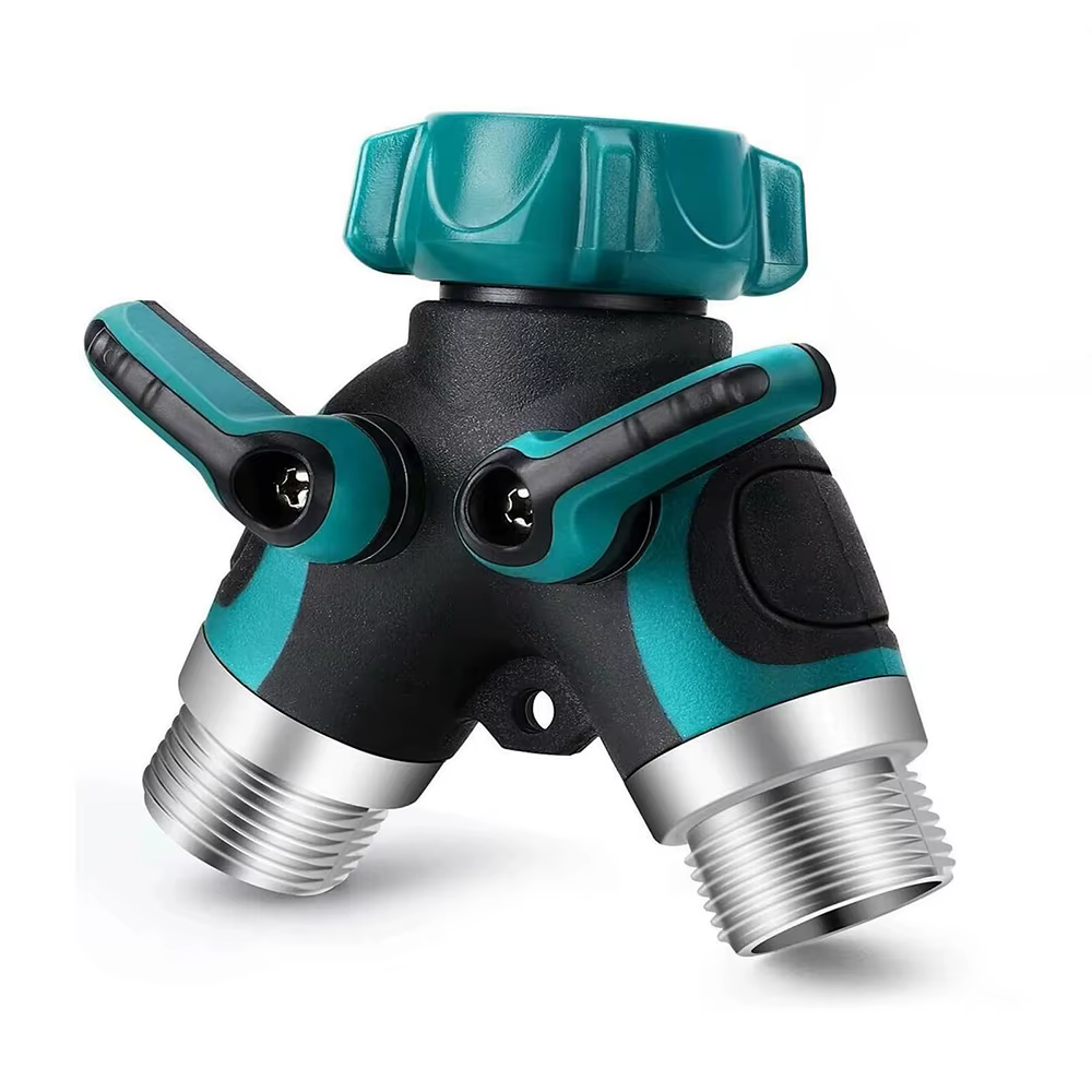 Séparateur de tuyau en alliage de Zinc de Type Y, Joint à Double voie, inverseur à deux robinets divisé, accessoires de jardin, dériveur d'eau à filetage interne
