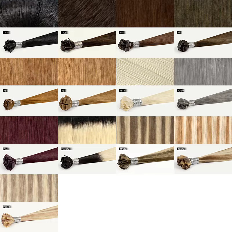 Cheveux raides pointe plate Extensions
