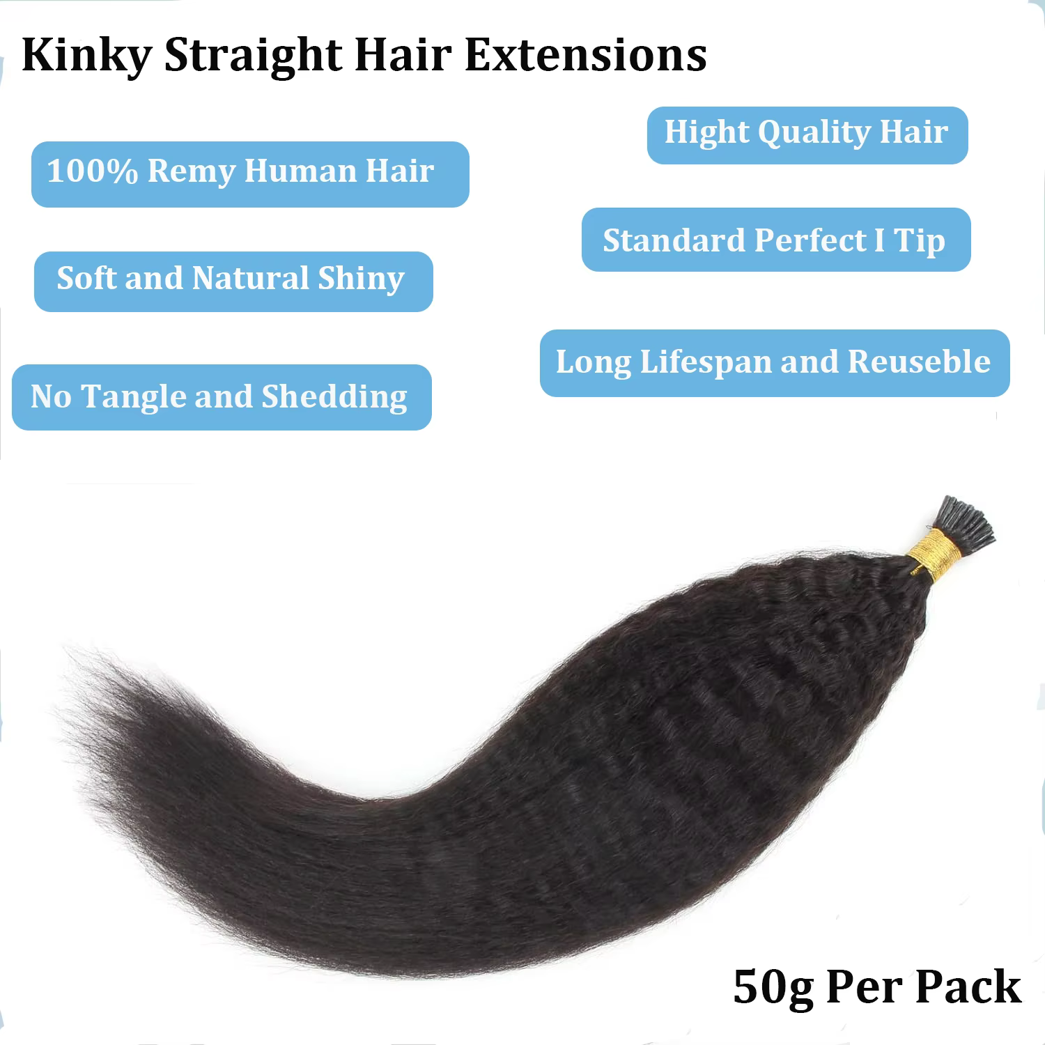 Extensions de cheveux humains vierges lisses et crépues