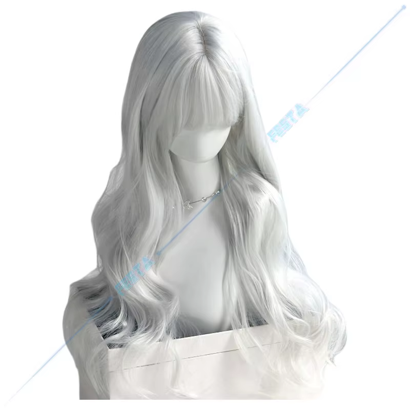 Clea Clair Obscur expédition 33 Cosplay perruque Dessendre femmes argenté blanc cheveux longs Simple élégant légèrement