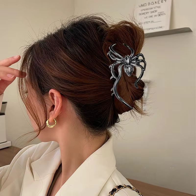 Pinces à cheveux en métal gothique pour femmes