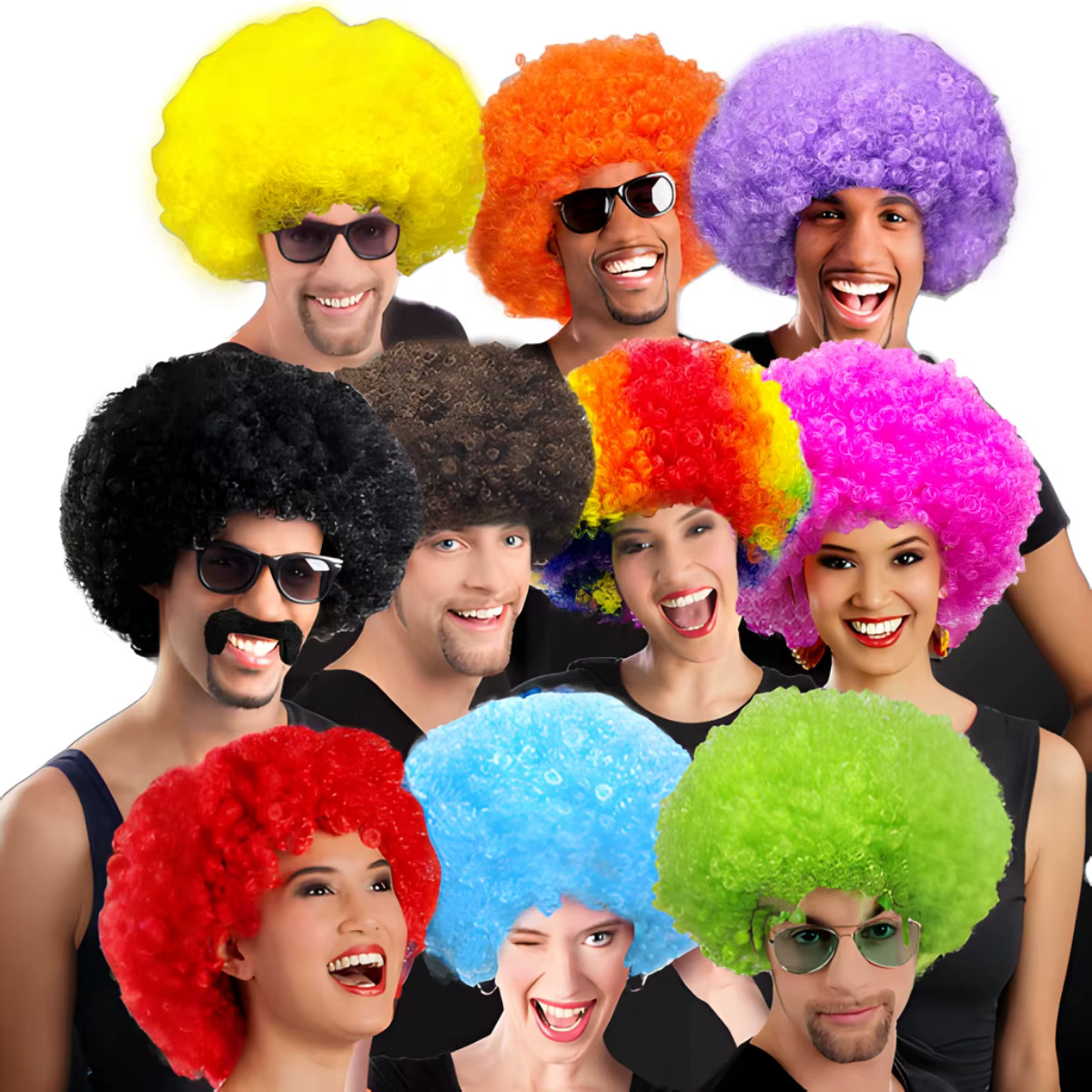 Perruque colorée pour femmes et hommes