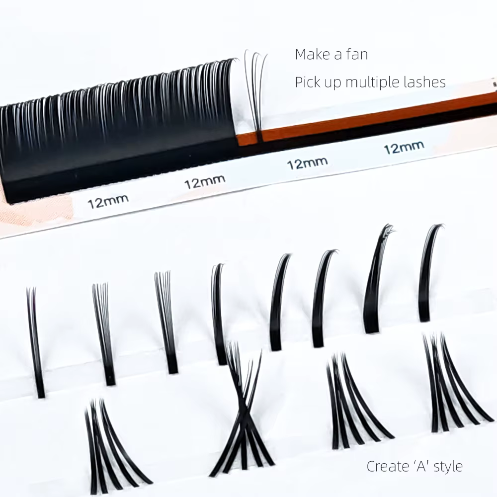 Extensions de cils Yelix Camellia avec adhésif, extensions de cils volume UB UC UJ en éventail, cils Camellia Blooming pour artistes en extensions de cils