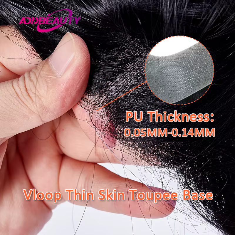 Perruque Remy 100% cheveux humains pour homme
