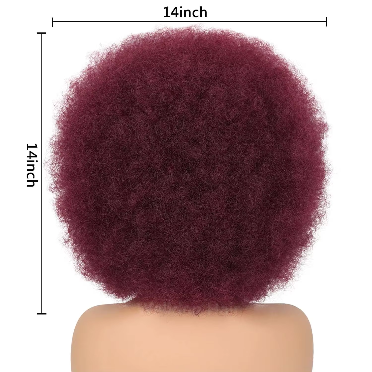 Perruques synthétiques Afro rouges pour femmes noires