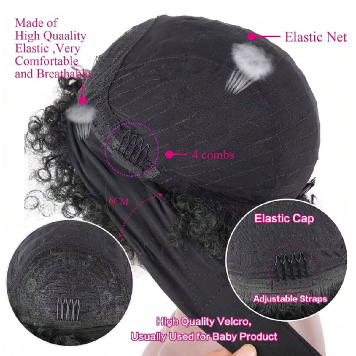 Perruque Synthétique Afro Bouclée et Torsadée