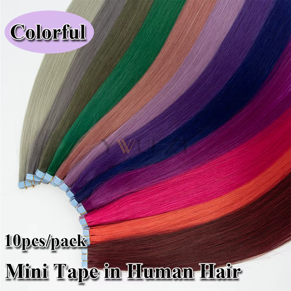 Mini bande de cheveux humains de 12 à 20 pouces
