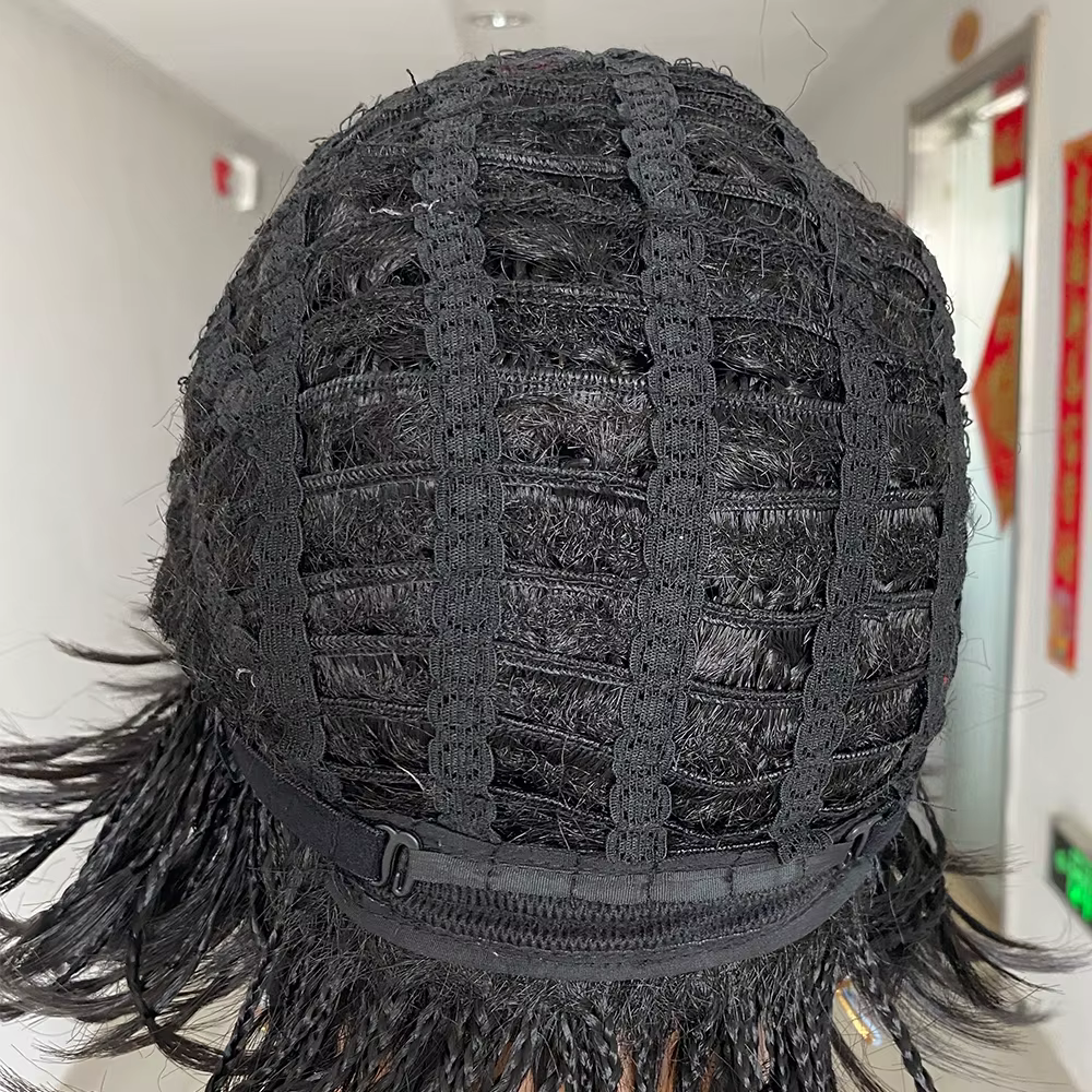 Boîte de tresse au Crochet perruques tressées pour les femmes noires cheveux africains synthétiques coupe lutin