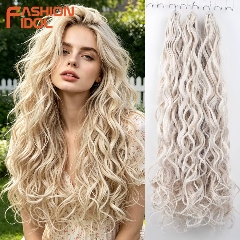 FASHION IDOL Angelina Hair – Extensions de cheveux synthétiques bouclés Euphoria de 24 pouces