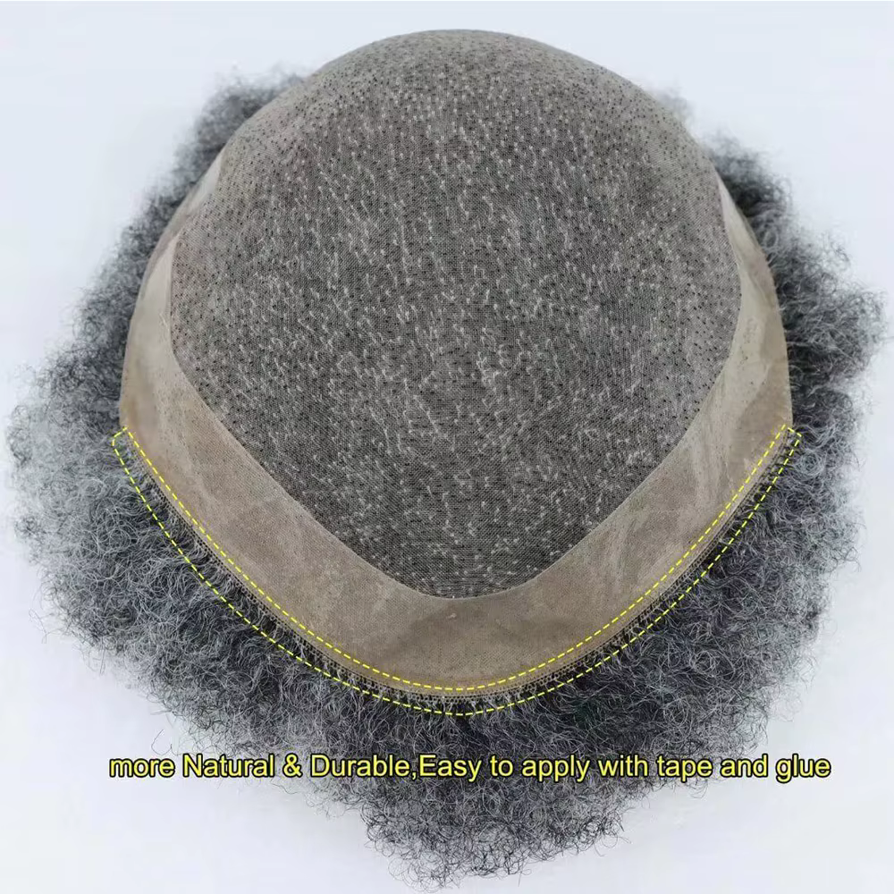 Afro bouclés hommes cheveux prothèse