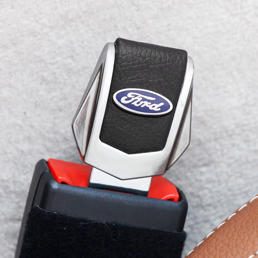 Extension de boucle de ceinture de sécurité en alliage de zinc pour voiture, extension de prise épaisse pour Ford ST Focus Fiesta Mondeo Kuga Mustang Escort