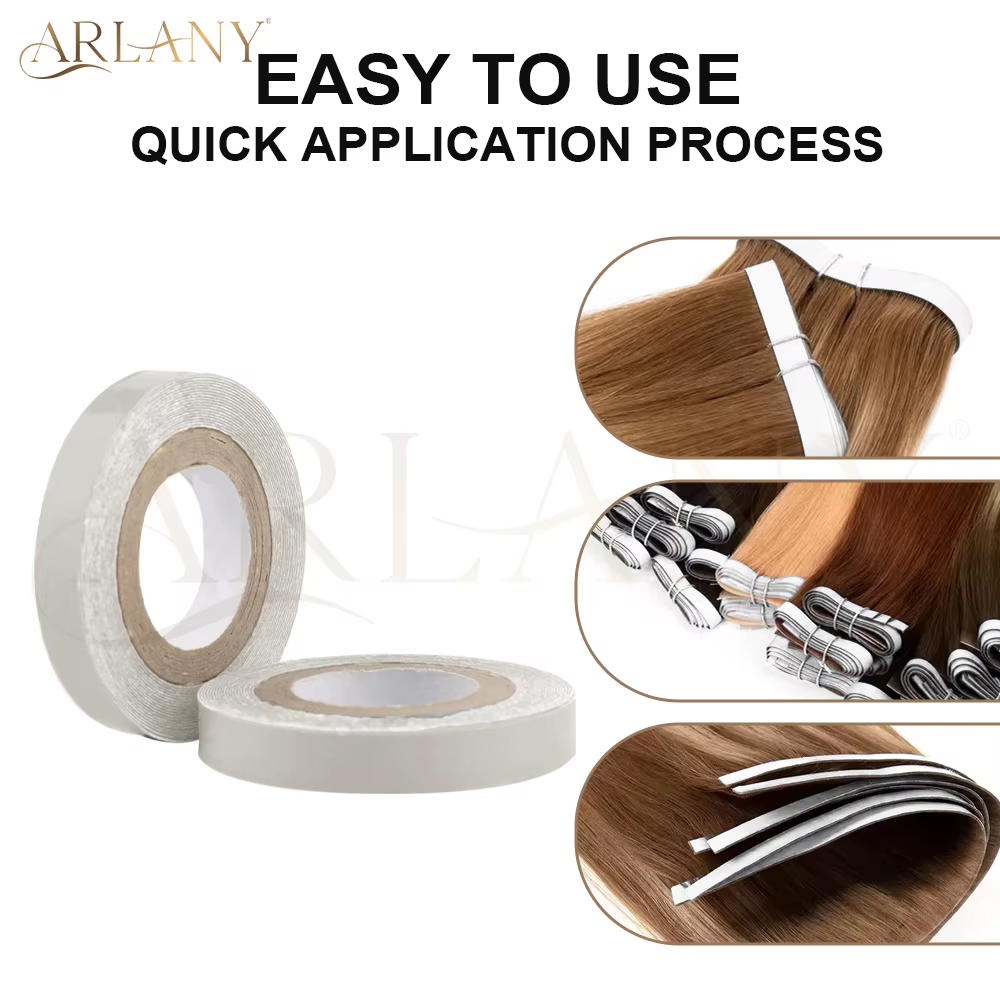 ARLANY ruban dans les Extensions rouleau de ruban simple face pour Extensions de cheveux 3 Yards remplacement système de cheveux ruban perruque bande forte tenue