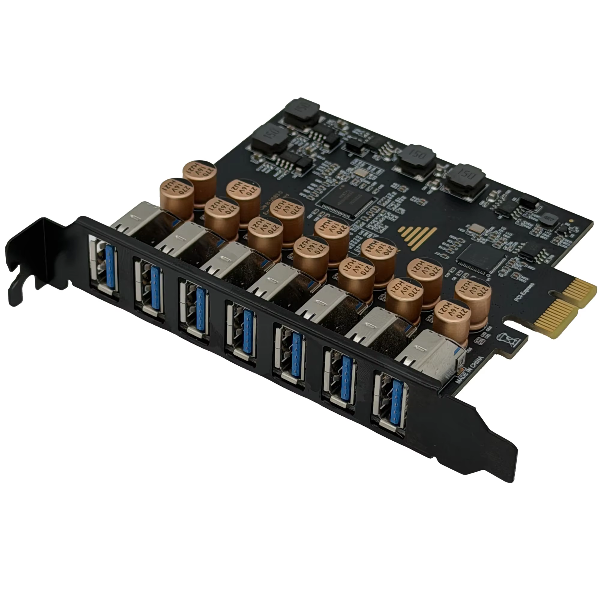 USB3.2 Gen1 5Gbps USB3.0 PCI Express multiplicateur PCI E à 7ports USB 3 Hub adaptateur d'extension carte PCI-E 1X contrôleur pour ordinateur de bureau