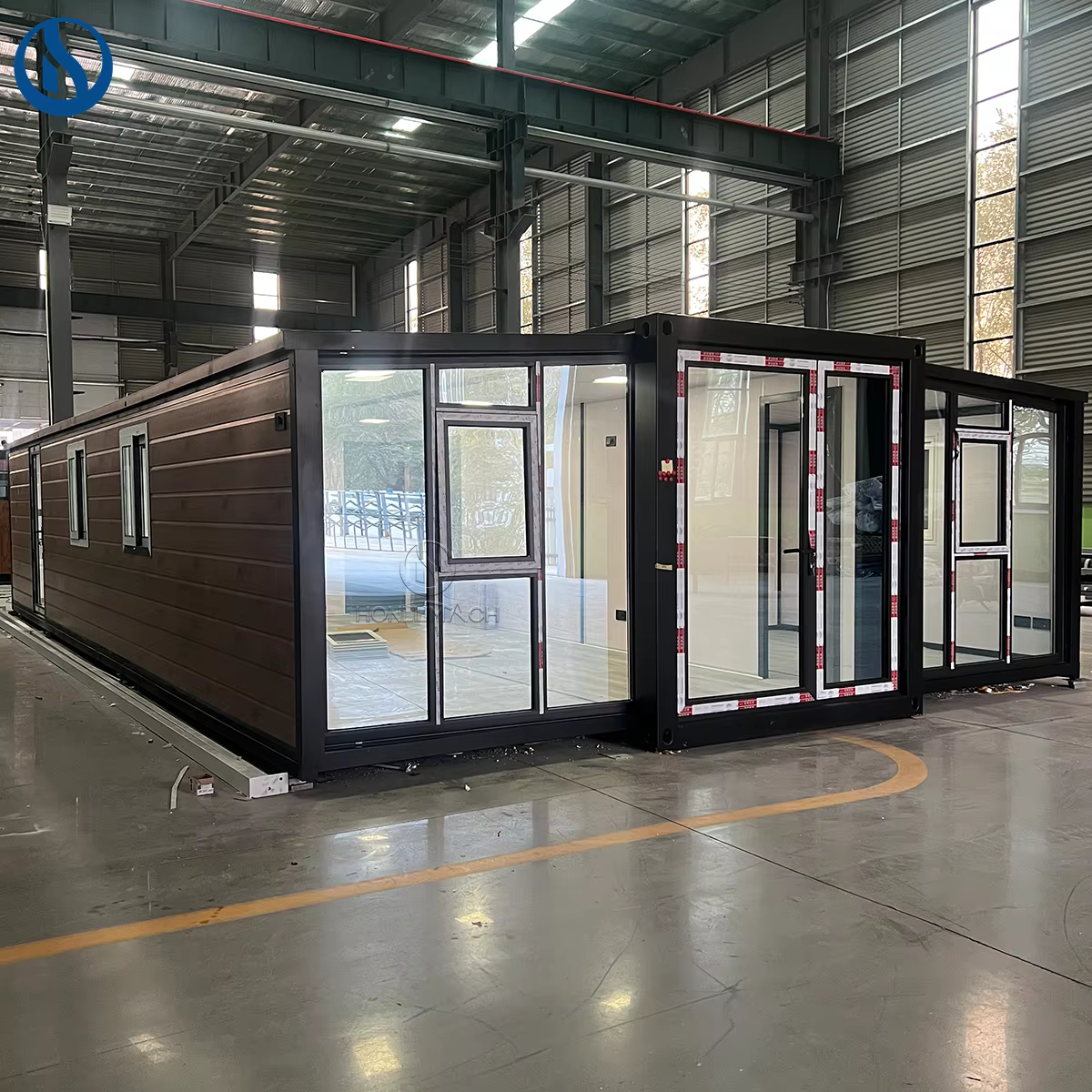 Maison modulaire de luxe en conteneurs de 20 et 40 pieds, conteneur extensible pour usage bureautique, concept de mini-maison