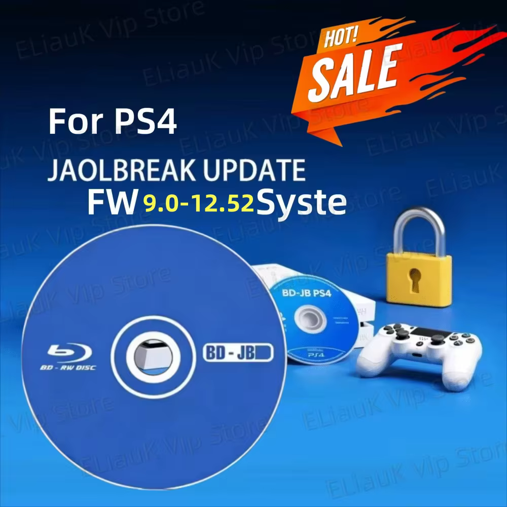 Ultimate PS4 tout-en-un Jailbreak Gold Disc Bootable éjection charge utile pour le micrologiciel 9.0-12.52 jeux de brassage à domicile et de sauvegarde Jailbreak Disc