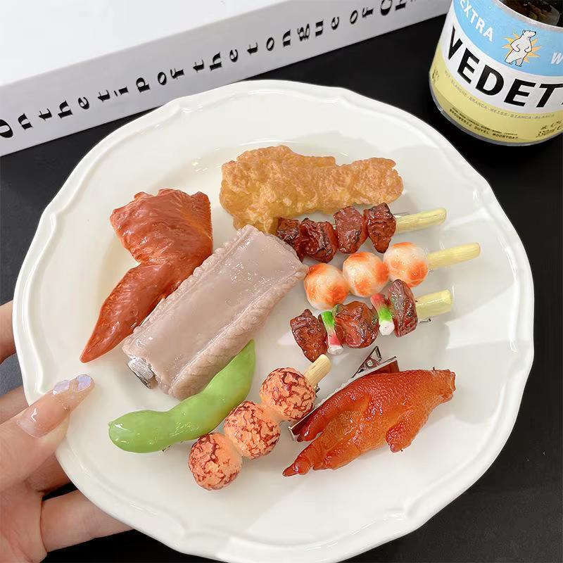 Accessoires pour cheveux en forme de côtes de porc