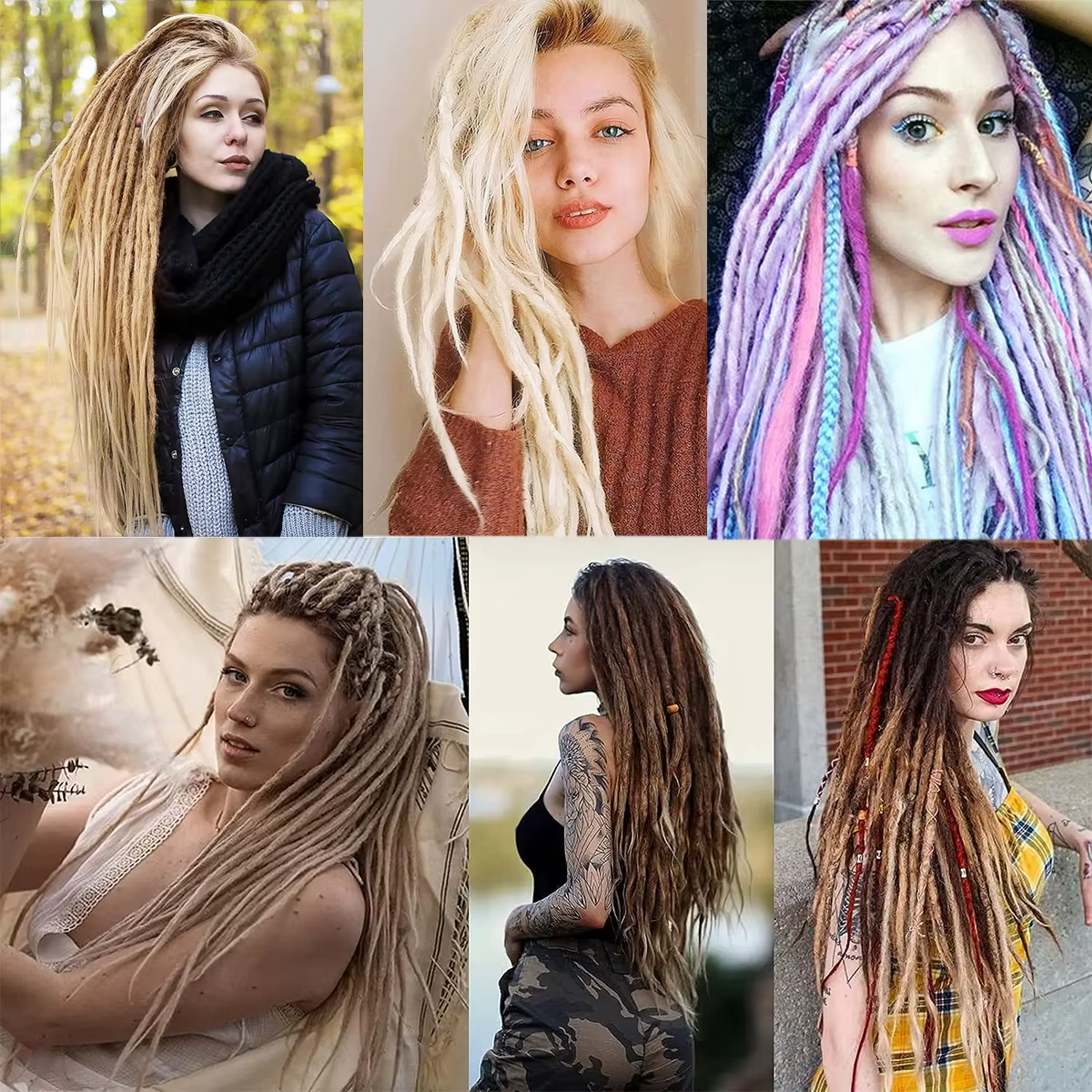 Extensions de Dreadlock synthétiques au Crochet faites à la main, 24 36 pouces, tresses au Crochet pour femmes