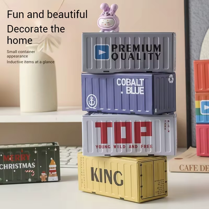 Conteneur de rangement en fer Compact, organisateur de bureau créatif, Tube de fournitures de bureau, organisateur de bureau, boîte en métal, Mini conteneur 