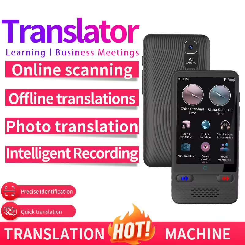 Dispositif de traduction linguistique prenant en charge 138 langues en temps réel, traducteur vocal IA avec traducteur ChatGPT