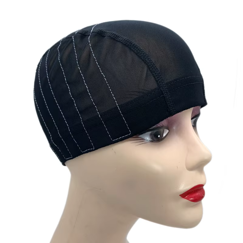 Bonnet de perruque en forme de dôme en maille avec bande sans colle pour débutants, 4x 4/5x 5/13x 4/13x6, fabrication de perruque en dentelle, filet à cheveux idéal pour créer des perruques personnali