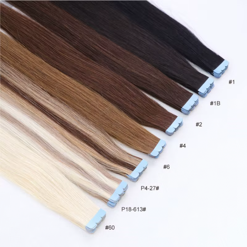 Extensions de cheveux humains naturels invisibles à la kératine