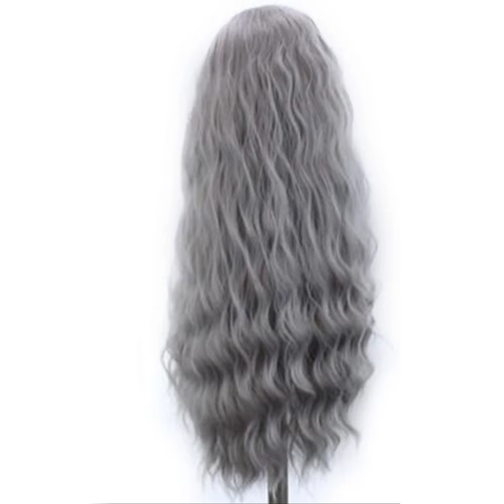 Perruque Lace Front Wig synthétique grise 13x4