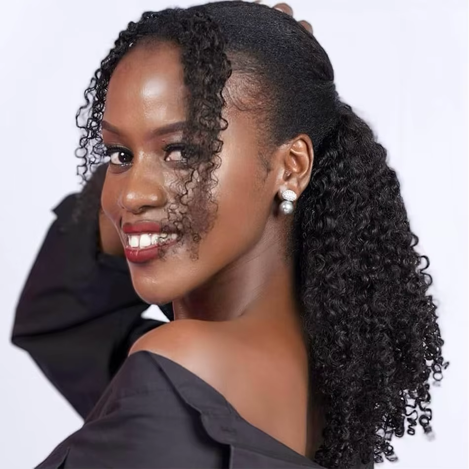 Afro crépus bouclés paquets de cheveux humains affaire brésilienne 1/3