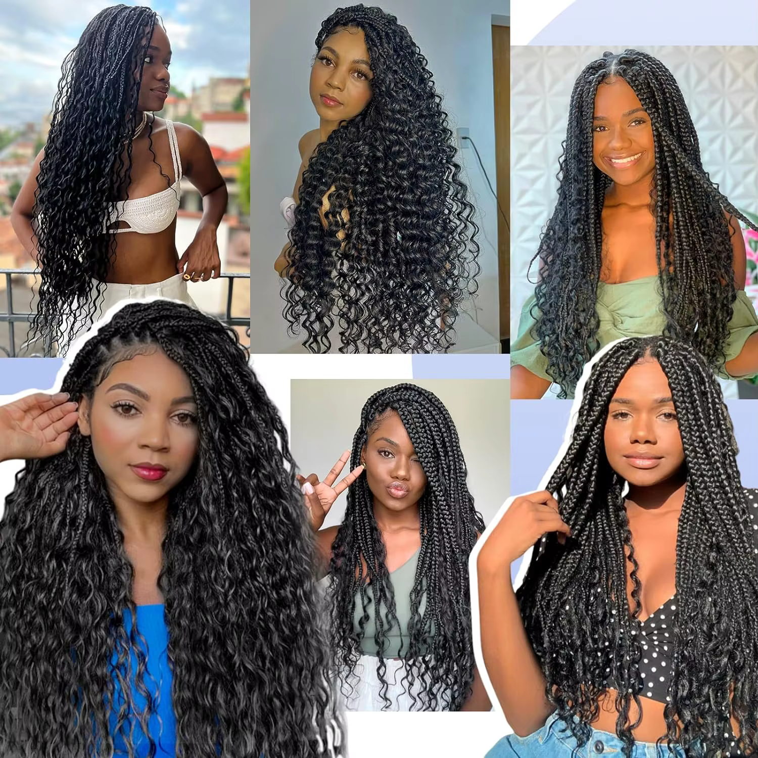 Synthétique océan vague Crochet cheveux 32 pouces