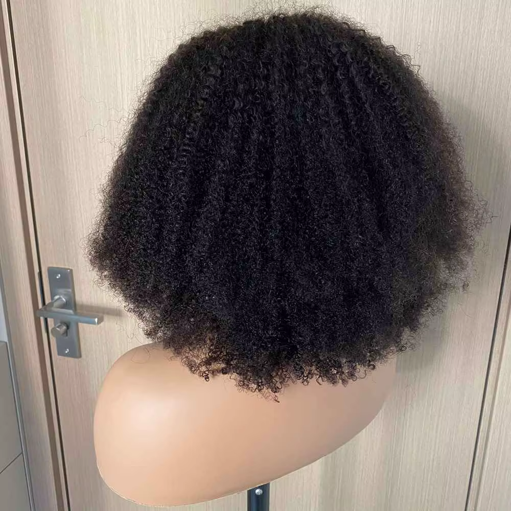 Mongol court 4B 4C perruques Afro crépus bouclés Bob perruque brésilienne perruque cheveux humains pour femme cheveux humains perruques de cheveux naturels pleine Machine