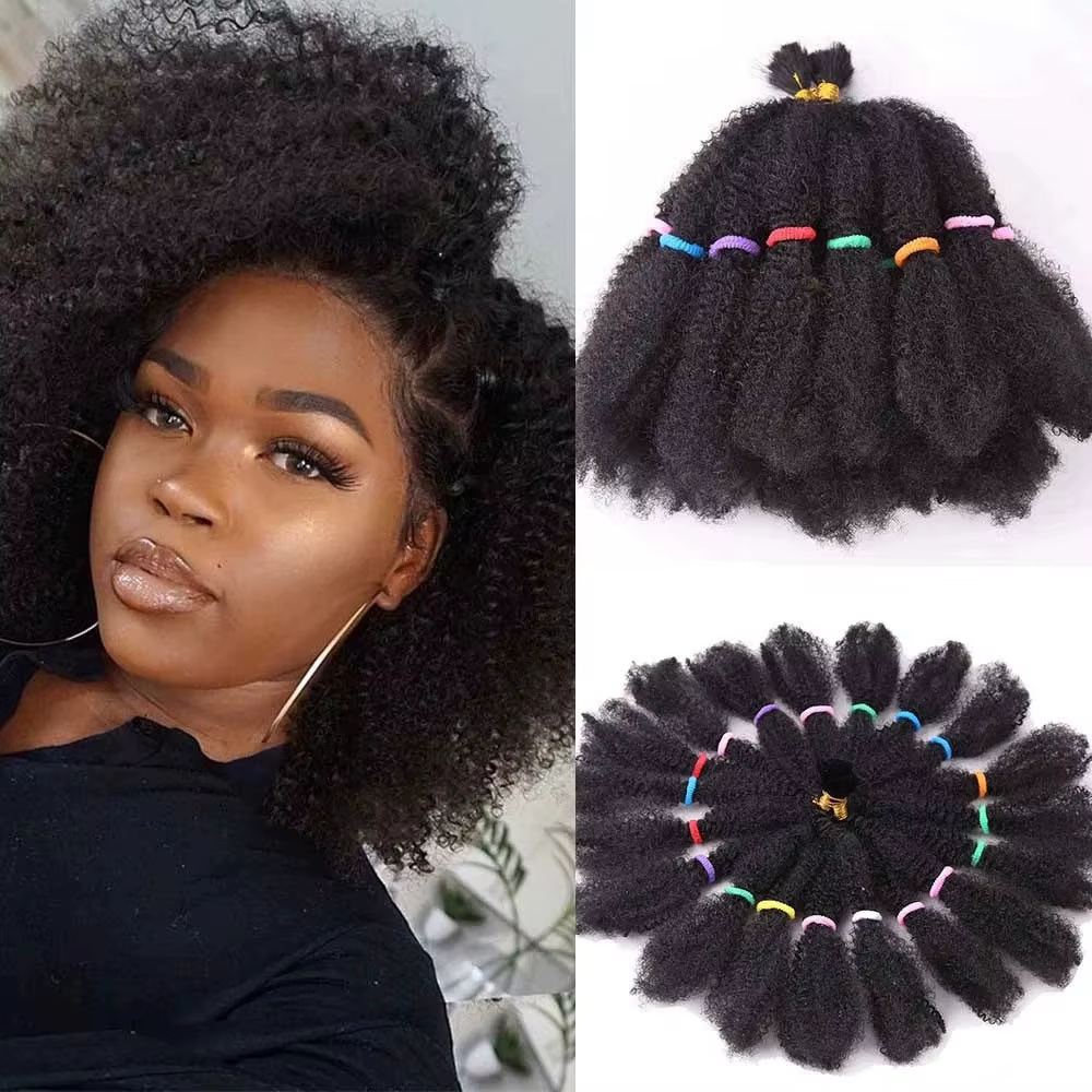 Afro crépus cheveux 12 pouces pré étiré
