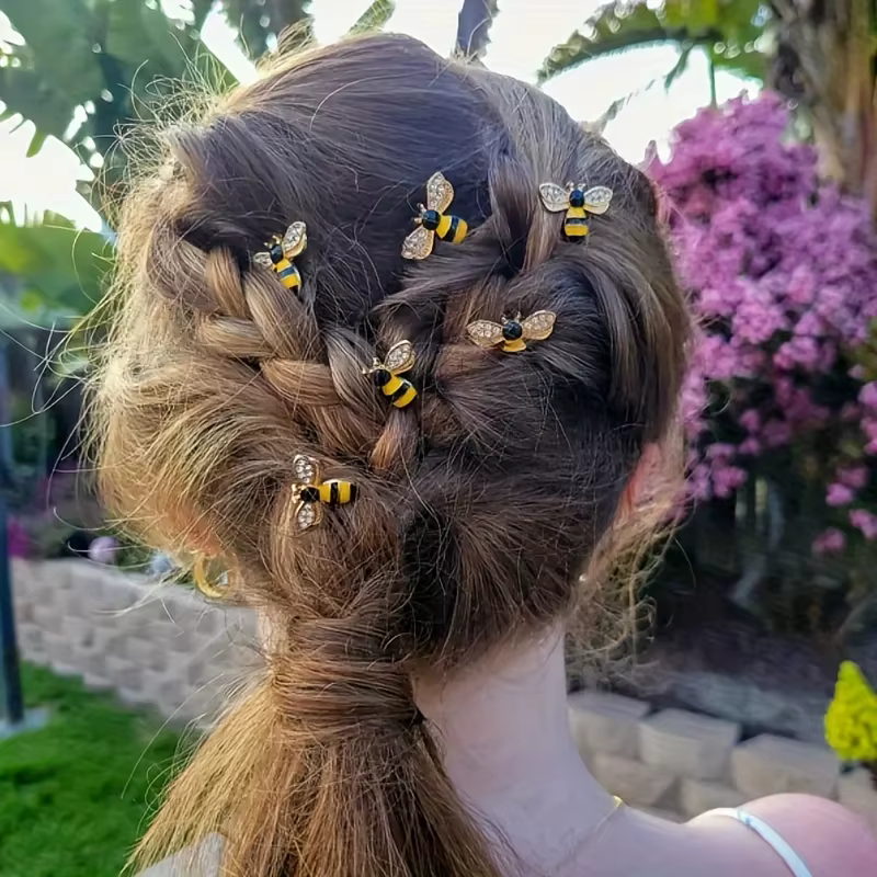 Ensemble de 4 pinces à cheveux abeille mignonnes et élégantes