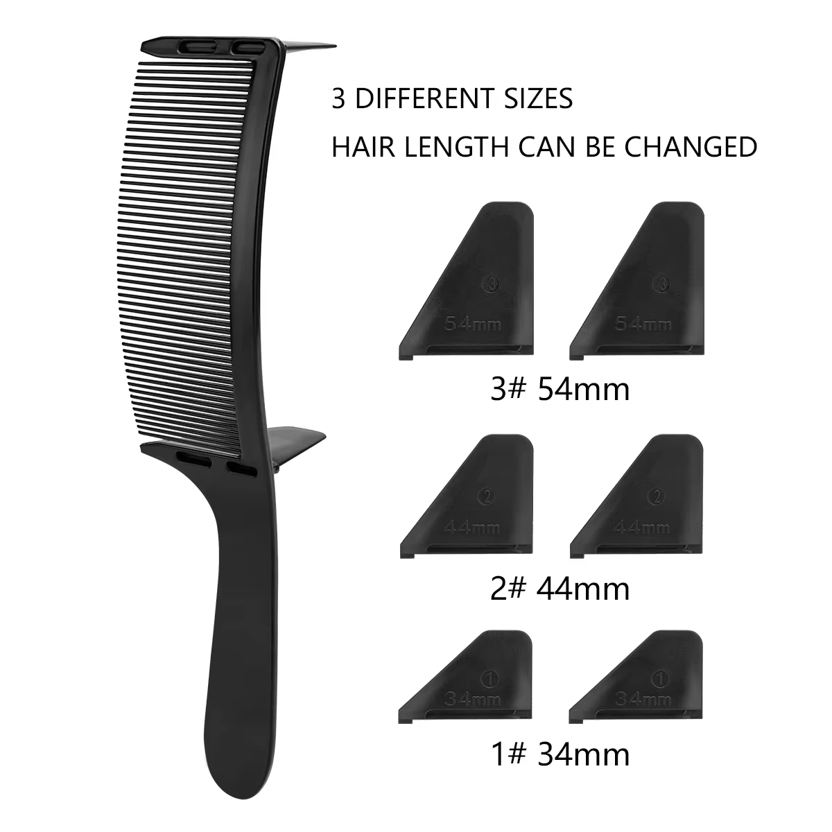 Coupe de cheveux de barbier avec un peigne incurvé