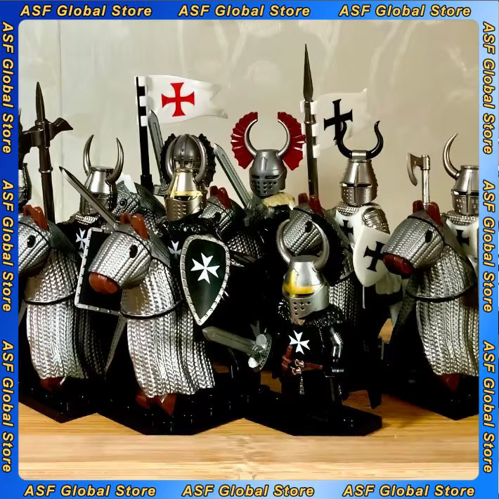 Figurine de film Chevalier de 5 cm, nouveau modèle en plastique, blocs de construction à assembler, décorations, cadeaux d'anniversaire, jouets de puzzle
