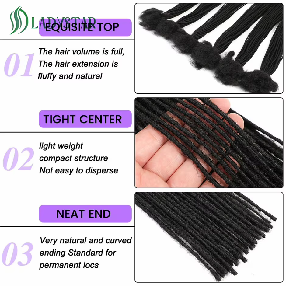 Extensions Loc cheveux humains 0.2cm épaisseur 8 pouces 30 brins