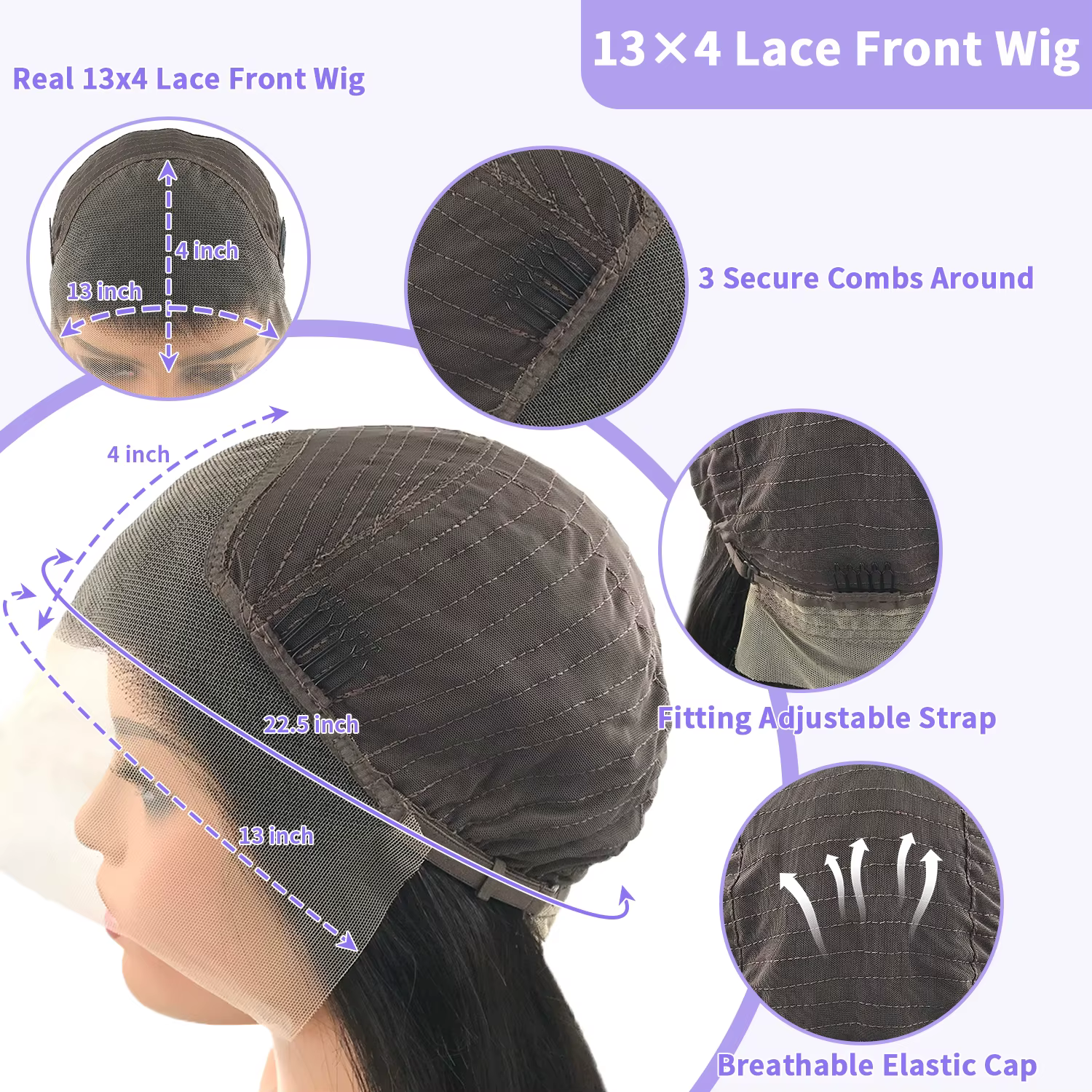 LUX VOGUE 200% noyer brun vague de corps 100% cheveux humains 13x 6/5x5 sans colle mise à niveau Transparent pré-coupé