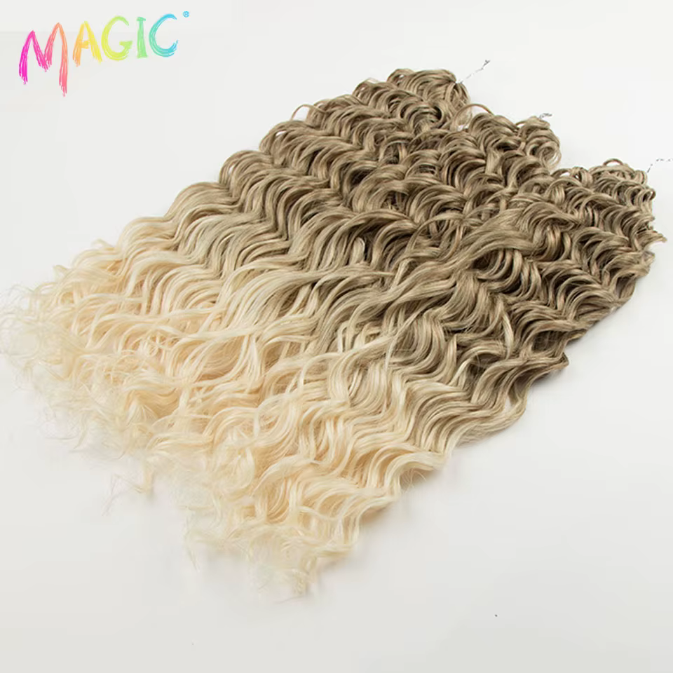 Extensions de cheveux synthétiques bouclés Magic Ombre Water Wave