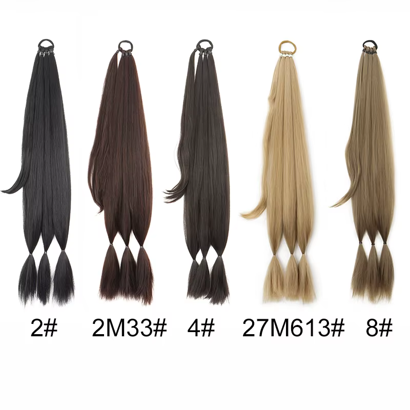 Extensions capillaires synthétiques longues et lisses de 32 pouces