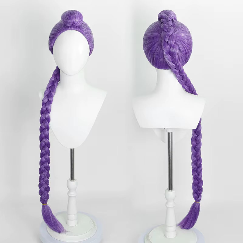Film Kpop Anime Cosplay perruques violet noir rouge cheveux longs résistant à la chaleur