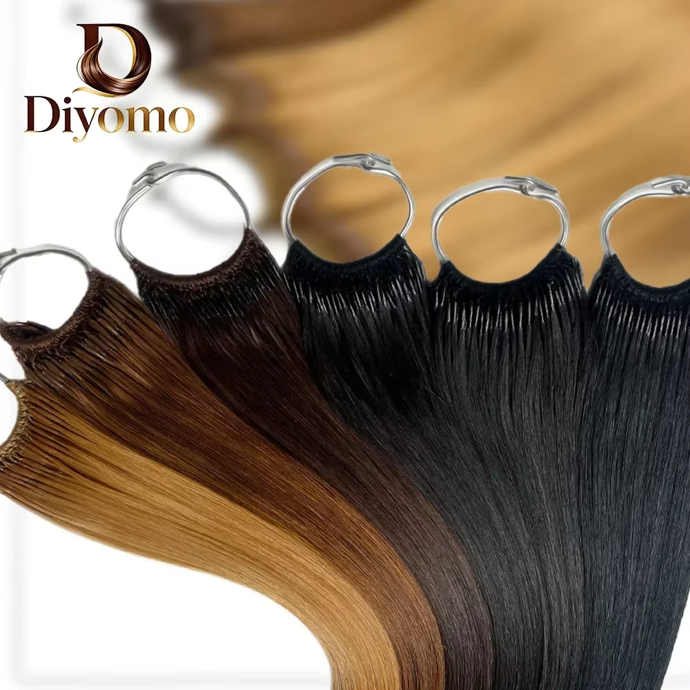 Extensions de cheveux DIYOMO en coton Remy vierge
