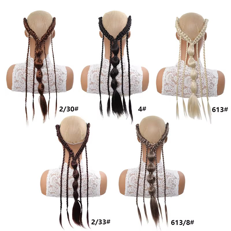 Extensions de cheveux tressés style elfe à demi-tête avec pinces BB